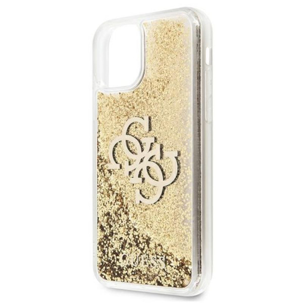Etui Do iPhone 11 Guess Liquid Glitter 4G Big Logo Złoty