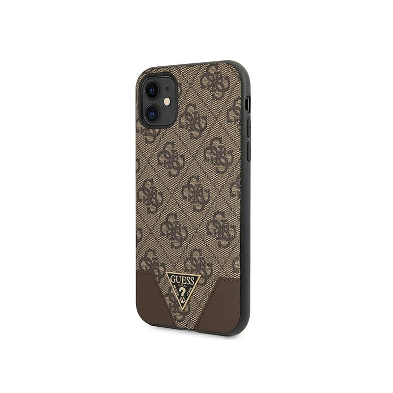 Etui Do iPhone 11 Guess 4G Triangle Collection Brązowy