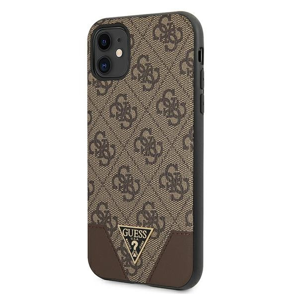 Etui Do iPhone 11 Guess 4G Triangle Collection Brązowy