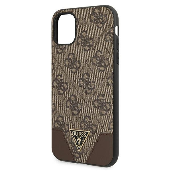 Etui Do iPhone 11 Guess 4G Triangle Collection Brązowy