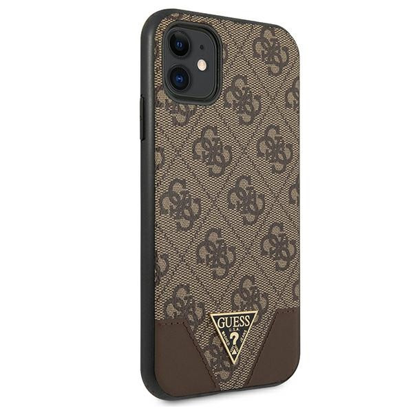 Etui Do iPhone 11 Guess 4G Triangle Collection Brązowy