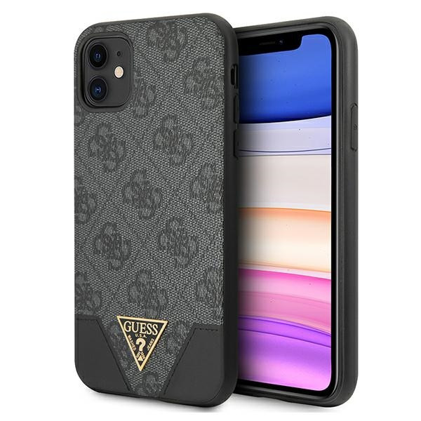 Etui Do iPhone 11 Guess 4G Triangle Collection Szary