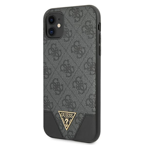 Etui Do iPhone 11 Guess 4G Triangle Collection Szary