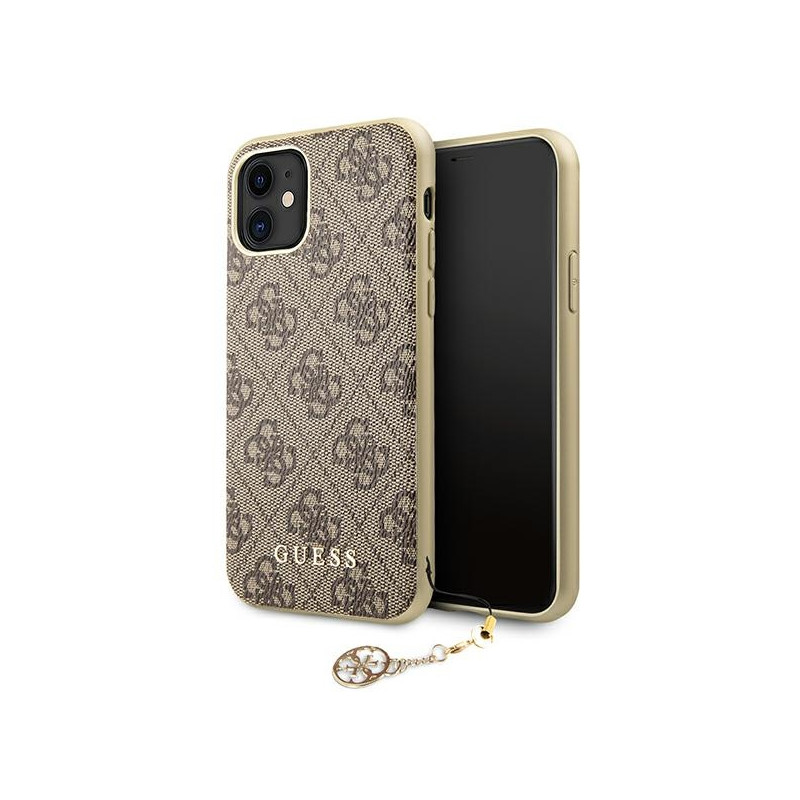 Etui Do iPhone 11 Guess 4G Charms Collection Brązowy