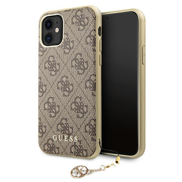 Etui Do iPhone 11 Guess 4G Charms Collection Brązowy