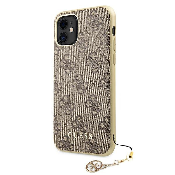 Etui Do iPhone 11 Guess 4G Charms Collection Brązowy