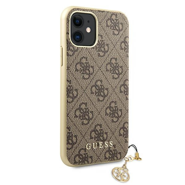 Etui Do iPhone 11 Guess 4G Charms Collection Brązowy