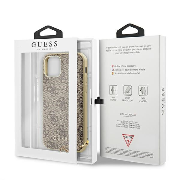Etui Do iPhone 11 Guess 4G Charms Collection Brązowy