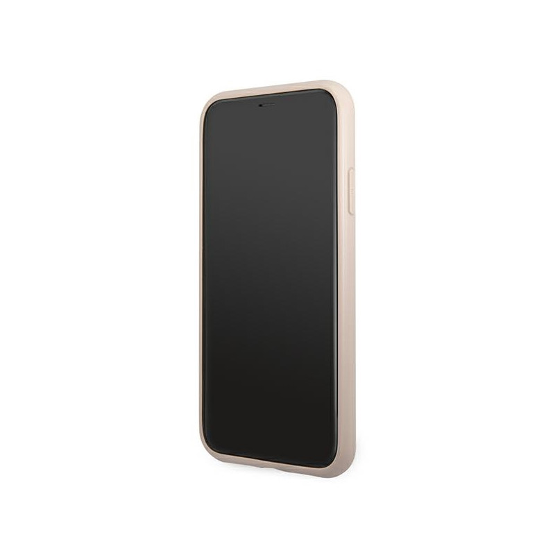 Etui Do iPhone 11 Guess 4G Metal Gold Logo Różowy