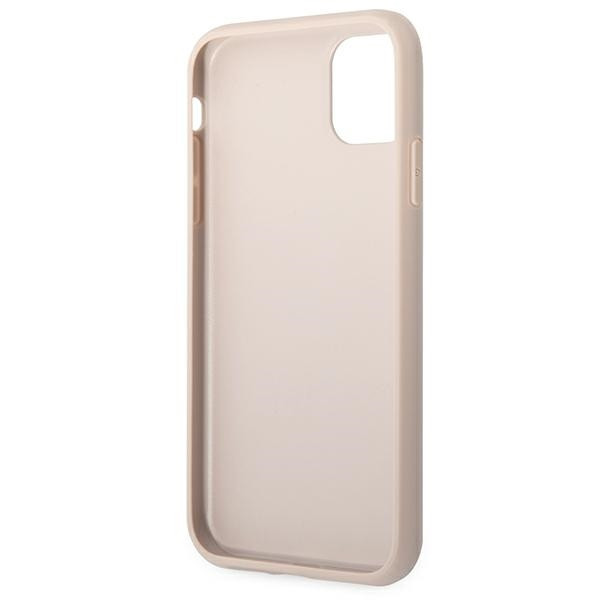 Etui Do iPhone 11 Guess 4G Metal Gold Logo Różowy