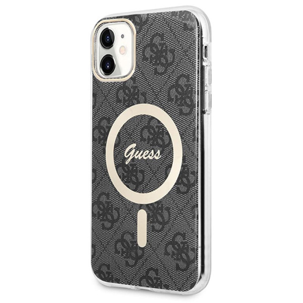 Zestaw Etui + Ładowarka MagSafe Do iPhone 11 Guess Bundle Pack MagSafe 4G Czarny