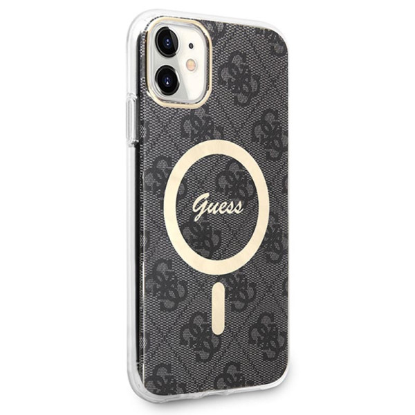Zestaw Etui + Ładowarka MagSafe Do iPhone 11 Guess Bundle Pack MagSafe 4G Czarny
