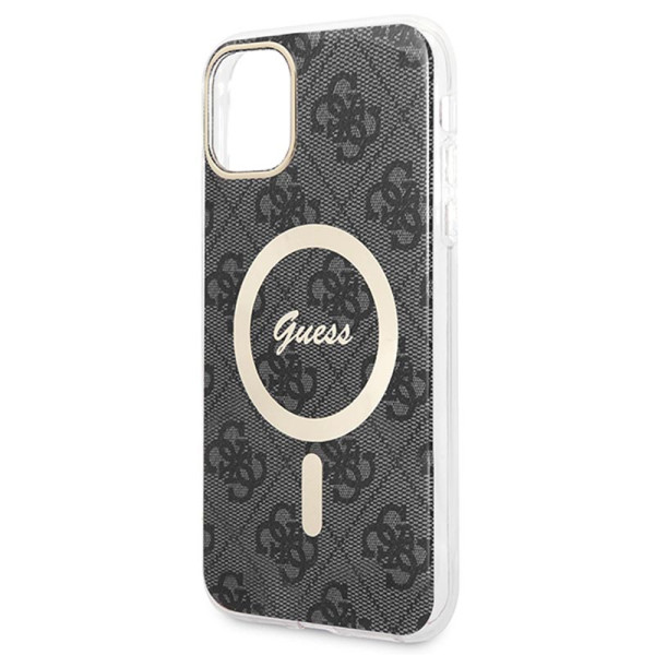 Zestaw Etui + Ładowarka MagSafe Do iPhone 11 Guess Bundle Pack MagSafe 4G Czarny