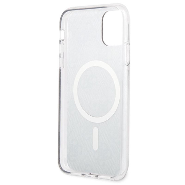 Zestaw Etui + Ładowarka MagSafe Do iPhone 11 Guess Bundle Pack MagSafe 4G Brązowy