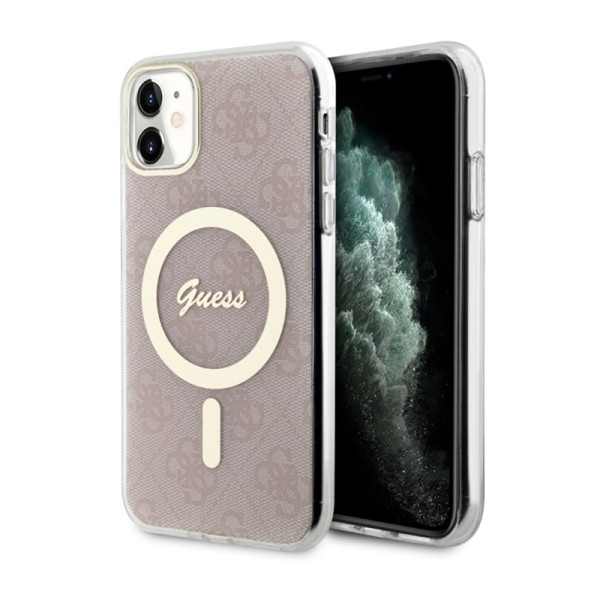 Etui Do iPhone 11 Guess 4G MagSafe Różowy