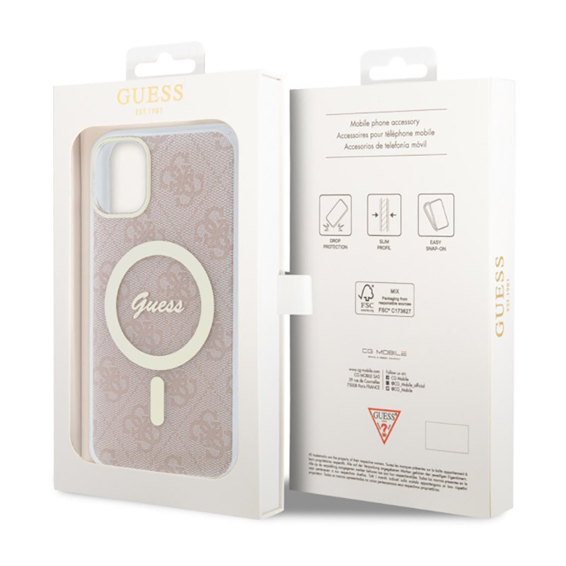 Etui Do iPhone 11 Guess 4G MagSafe Różowy
