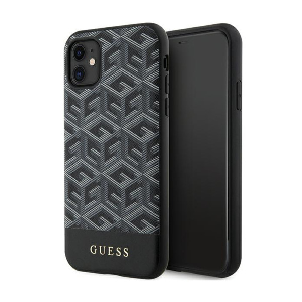 Etui Do iPhone 11 Guess Gcube Stripes MagSafe Czarny