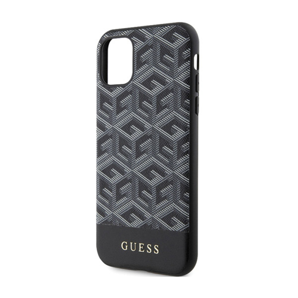 Etui Do iPhone 11 Guess Gcube Stripes MagSafe Czarny