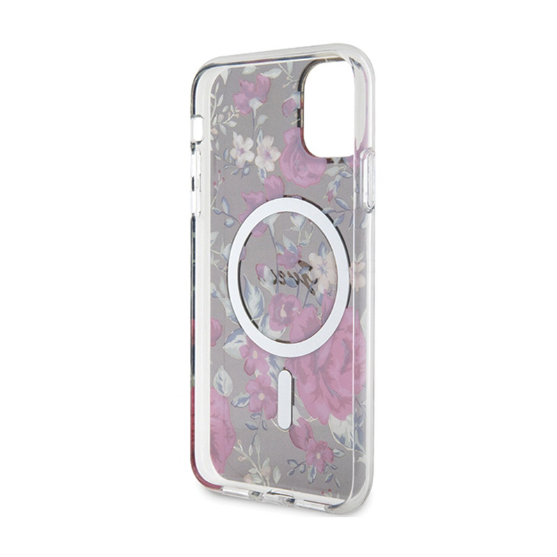 Etui Do iPhone 11 Guess Flower MagSafe Zielony