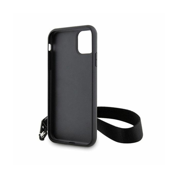 Etui Ze Smyczką Do iPhone 11 Karl Lagerfeld Monogram Losange Saffiano Czarny