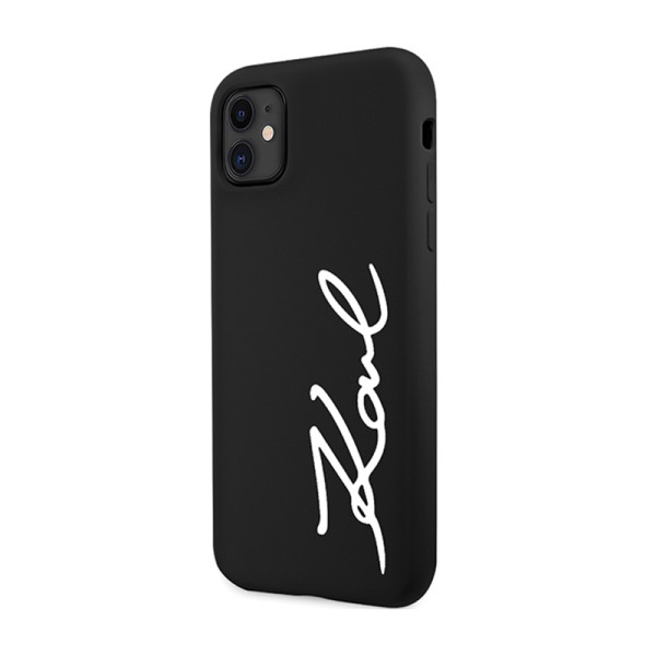 Etui Do iPhone 11 Karl Lagerfeld Silicone Signature Czarny