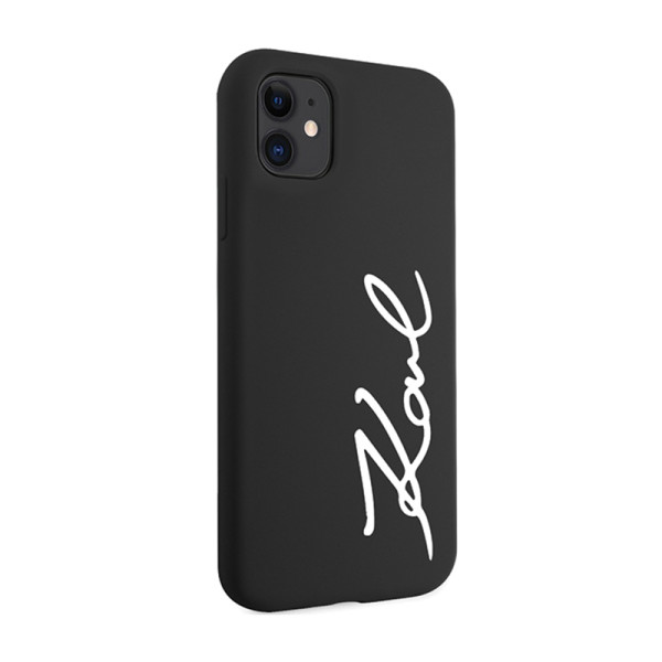 Etui Do iPhone 11 Karl Lagerfeld Silicone Signature Czarny