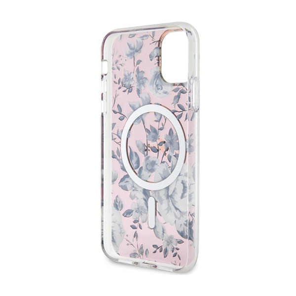 Etui Do iPhone 11 Guess Flower MagSafe Różowy