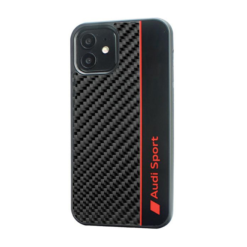 Etui Do iPhone 11 Audi Carbon Fiber Stripe Czarny