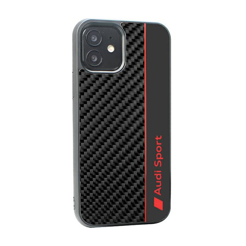 Etui Do iPhone 11 Audi Carbon Fiber Stripe Czarny