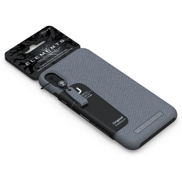 Etui Materiałowe Do iPhone XS Max Nordic Elements Original Idun Szary