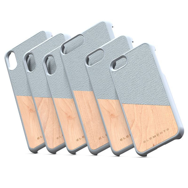 Etui Drewniane Do iPhone XS Max Nordic Elements Original Hel Szary