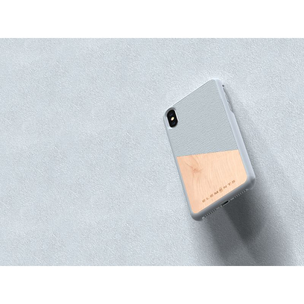 Etui Drewniane Do iPhone XS Max Nordic Elements Original Hel Szary