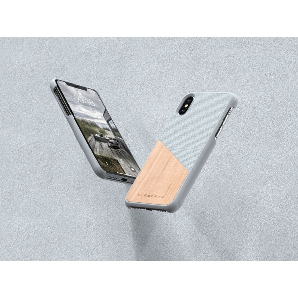 Etui Drewniane Do iPhone XS Max Nordic Elements Original Hel Szary