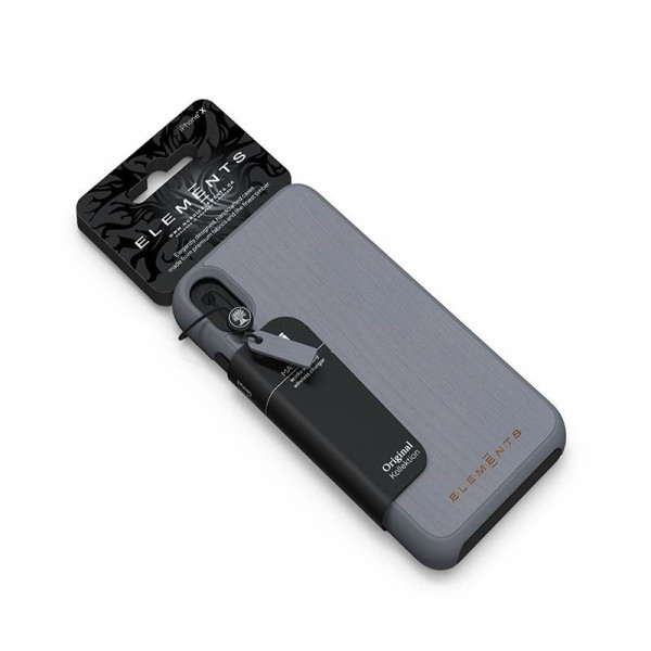 Etui Drewniane Do iPhone XS Max Nordic Elements Original Gefion Szary