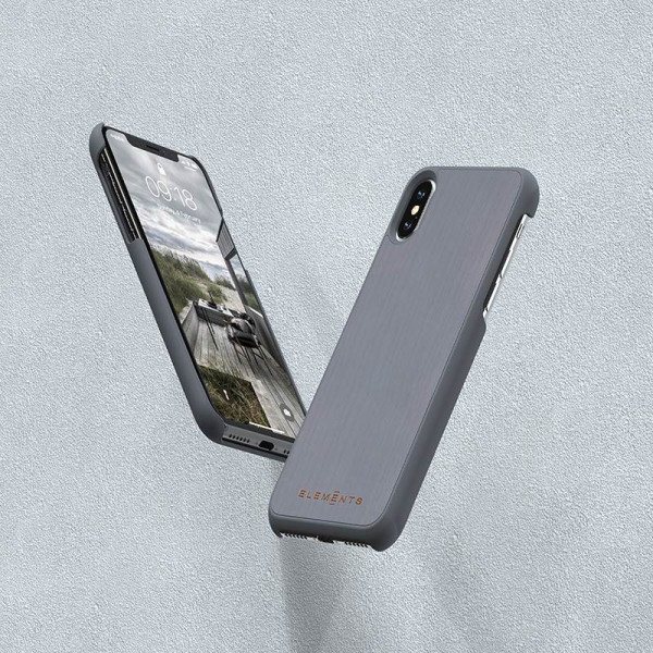 Etui Drewniane Do iPhone XS Max Nordic Elements Original Gefion Szary