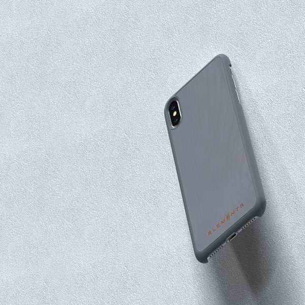Etui Drewniane Do iPhone XS Max Nordic Elements Original Gefion Szary