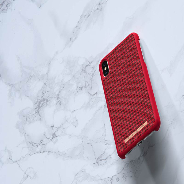 Etui Materiałowe Do iPhone XS Max Nordic Elements Saeson Idun Czerwony