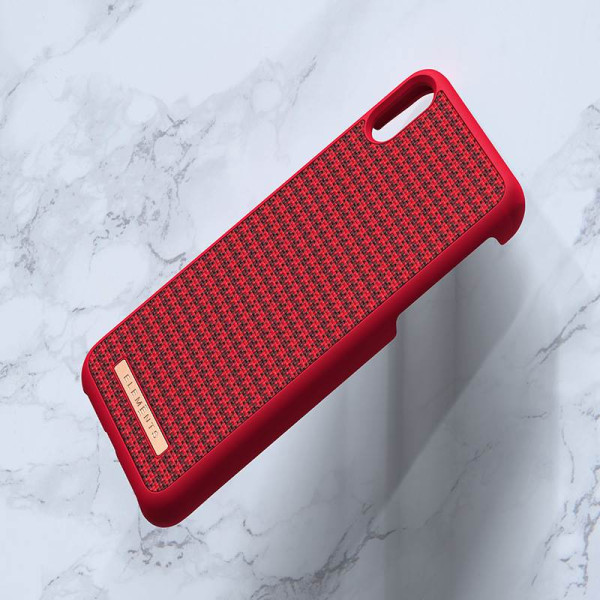 Etui Materiałowe Do iPhone XS Max Nordic Elements Saeson Idun Czerwony
