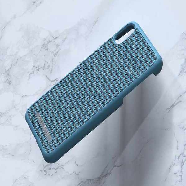 Etui Materiałowe Do iPhone XS Max Nordic Elements Saeson Idun Niebieski