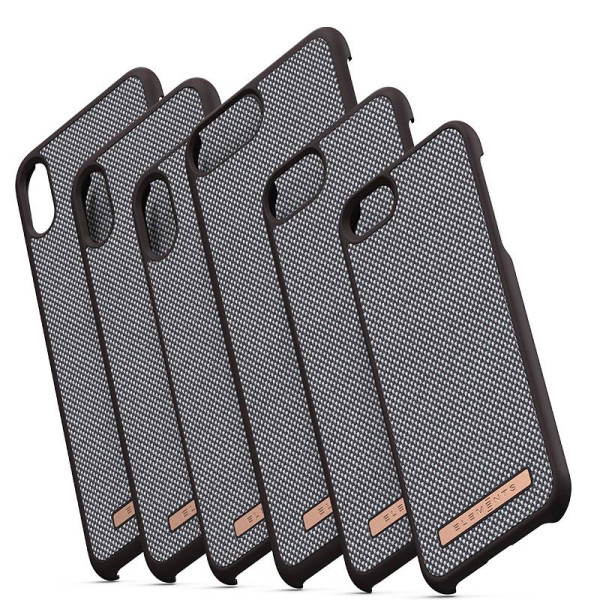 Etui Materiałowe Do iPhone XS Max Nordic Elements Saeson Idun Brązowy