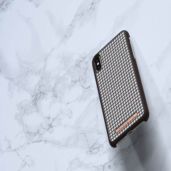 Etui Materiałowe Do iPhone XS Max Nordic Elements Saeson Idun Brązowy
