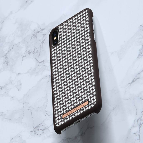 Etui Materiałowe Do iPhone XS Max Nordic Elements Saeson Idun Brązowy