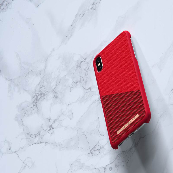 Etui Materiałowe Do iPhone XS Max Nordic Elements Saeson Freja Czerwony