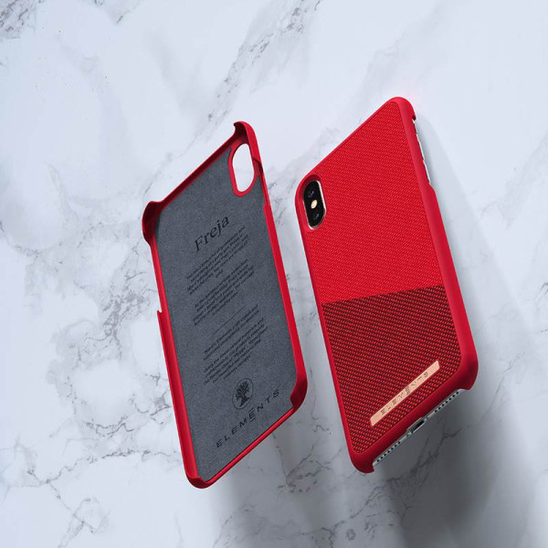 Etui Materiałowe Do iPhone XS Max Nordic Elements Saeson Freja Czerwony