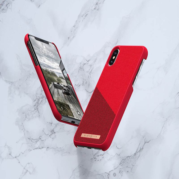 Etui Materiałowe Do iPhone XS Max Nordic Elements Saeson Freja Czerwony