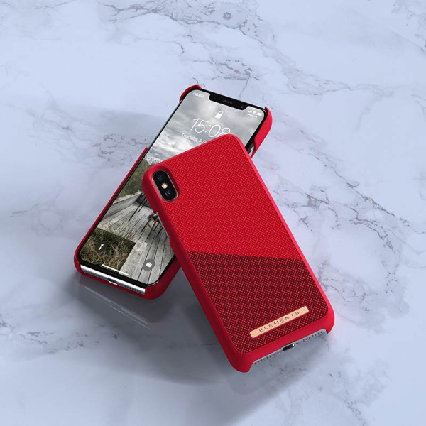 Etui Materiałowe Do iPhone XS Max Nordic Elements Saeson Freja Czerwony