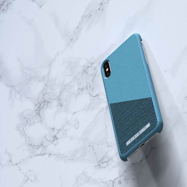 Etui Materiałowe Do iPhone XS Max Nordic Elements Saeson Freja Niebieski