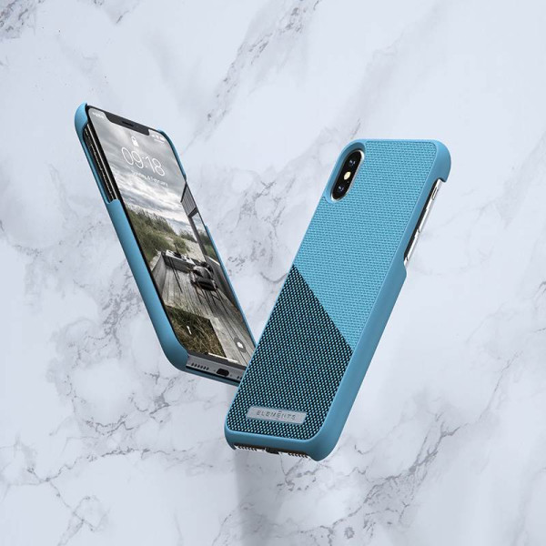 Etui Materiałowe Do iPhone XS Max Nordic Elements Saeson Freja Niebieski