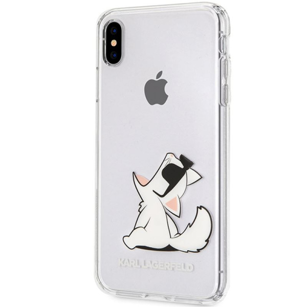 Etui Do iPhone XS Max Karl Lagerfeld Choupette Fun Sunglasses Przezroczysty