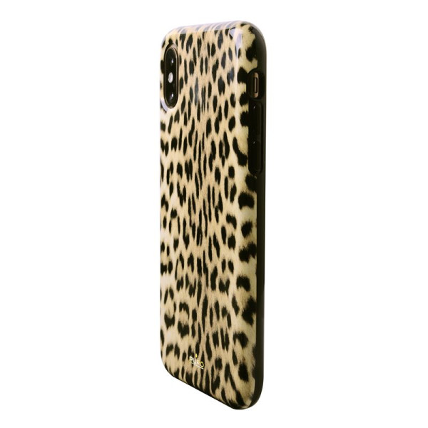 Etui Do iPhone XS Max Puro Glam Leopard Cover Brązowy